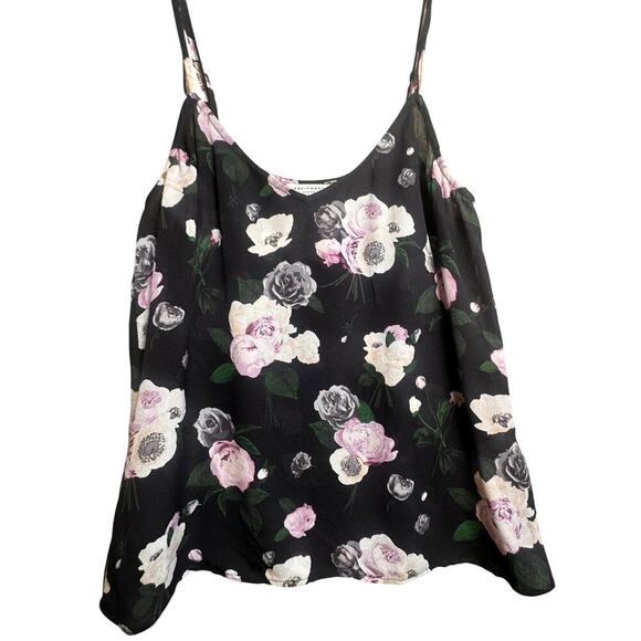 EQUIPMENT‎ Layla 100% Silk Dark Floral Camisole Tank Womens S P Layer Whimsigoth - Picture 6 of 14